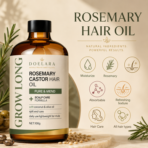 Doelara Rosemary & Castor Hair Oil | 100ml