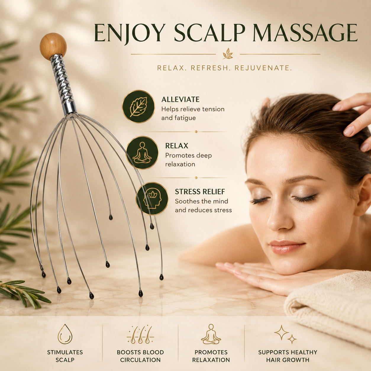Doelara Scalp Massager | Relax, Stimulate & Revive